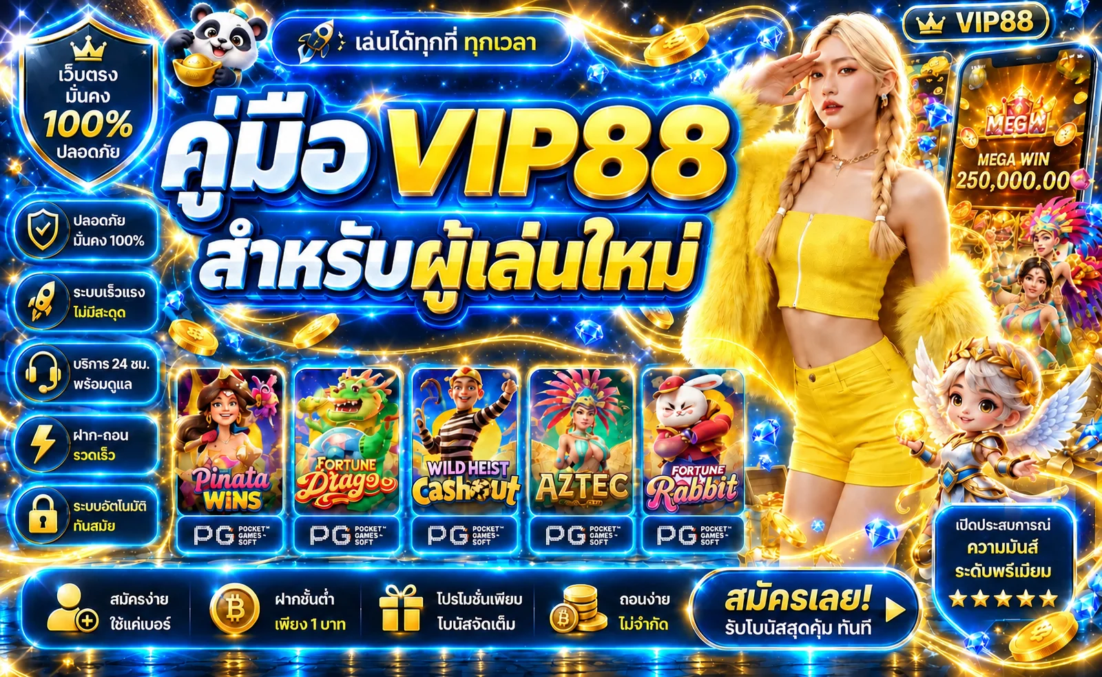 VIP88 คู่มือผู้เล่นใหม่ | สมัครและใช้งานปลอดภัย