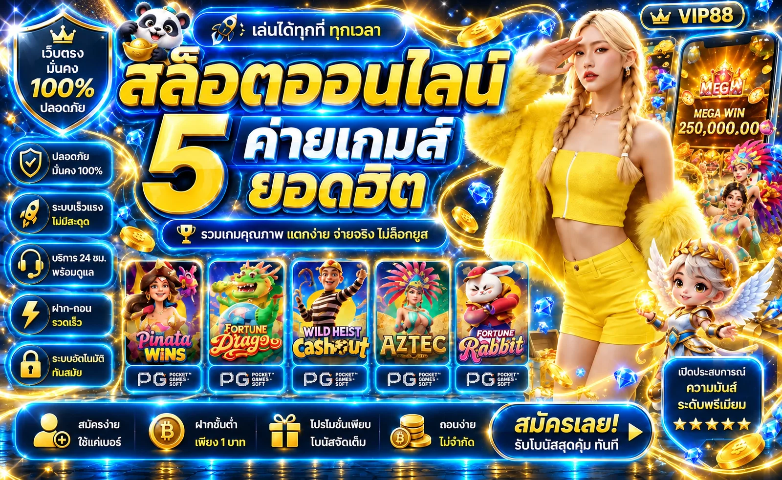 สล็อตออนไลน์ VIP88 รวมเกม PG Soft ยอดนิยมสำหรับมือถือ